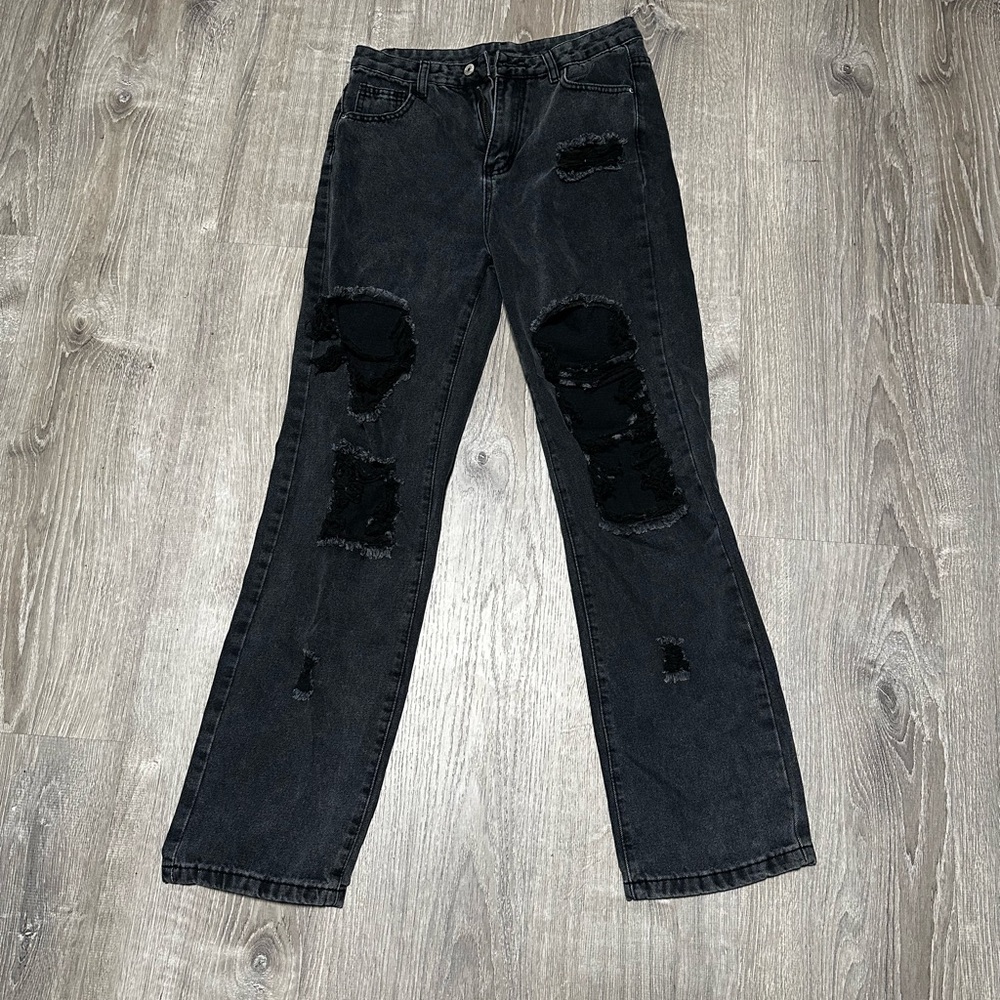 Distressed Black Women Jeans - size 4